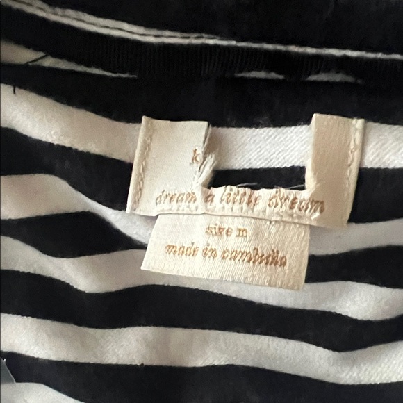 Kate Spade Black & White Striped Brushed Twill Pajama Set | NWOT | - Picture 2 of 11